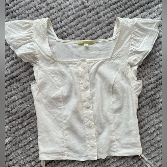 Gianni Bini Tops - Linen flutter sleeve top Sz XS